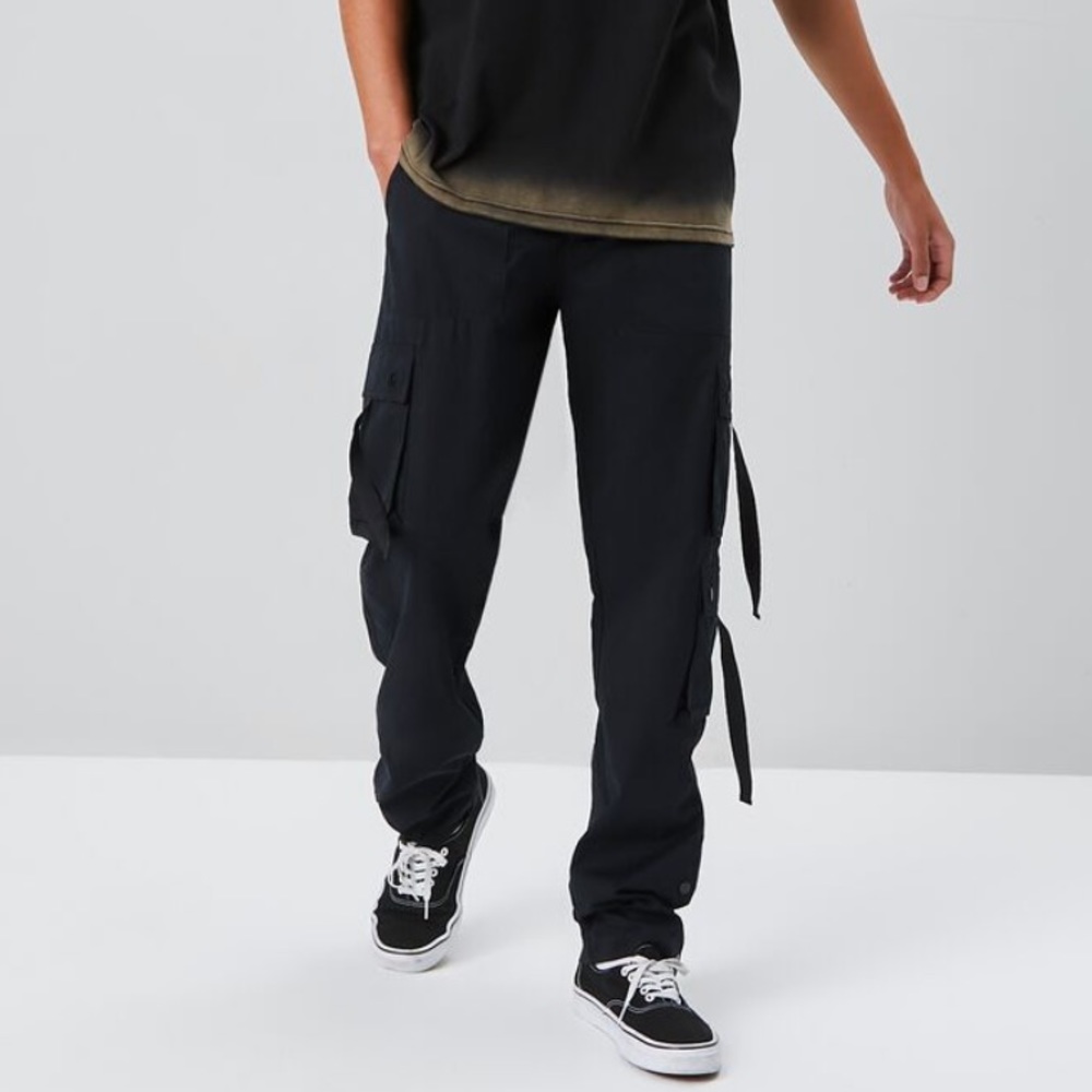 Cargo straight pants